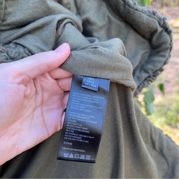 Urban Outfitters Palmer Sherpa Shirt Jacket Sweater Green Womens Small S - Picture 12 of 16